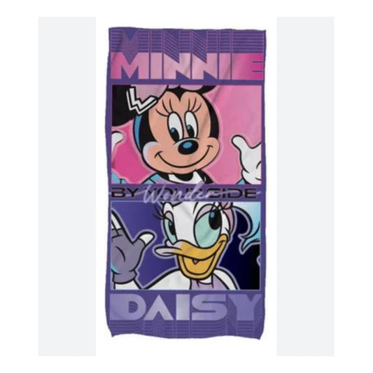 Toalla Playera Infantil Minnie Con Bolsa Algodón Playa