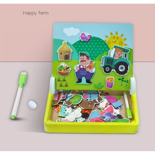 Juego Didáctico Rompecabeza Magnéticos Animales De La Granja