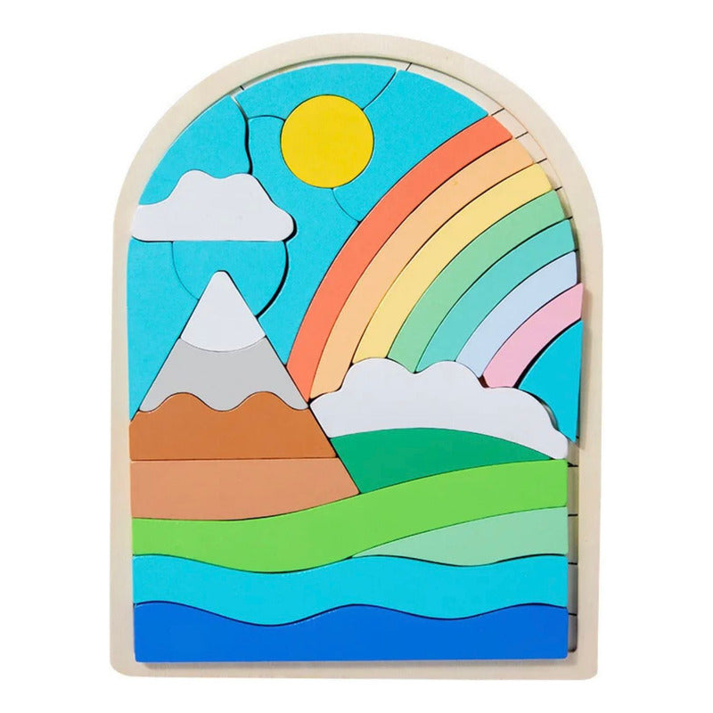 Juego Encaje Rompecabezas Puzzles Madera 3d Niños Montessori