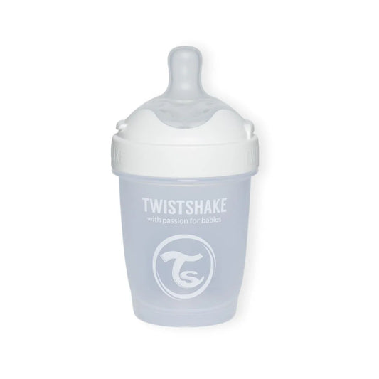 Mamadera Anticólico Twistshake Double Pro 180ml Blanco