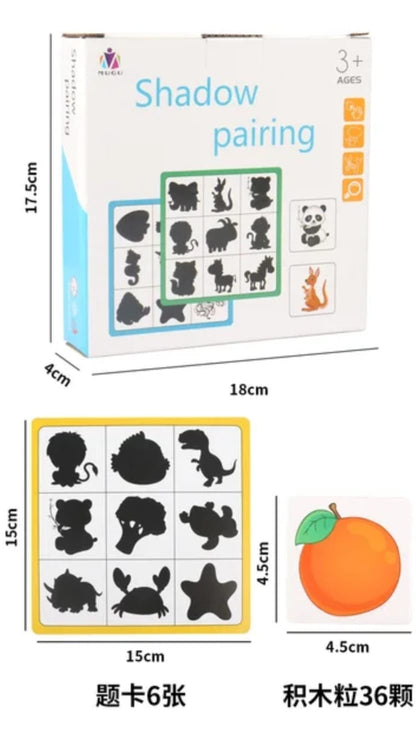 Juego Didáctico Conoce Figuras Y Sombras - Madera - Niños