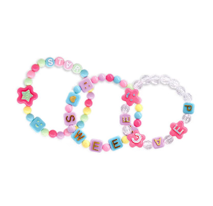 Set Juego Cuenta Y Mostacilla Pulseras-collares Niñas