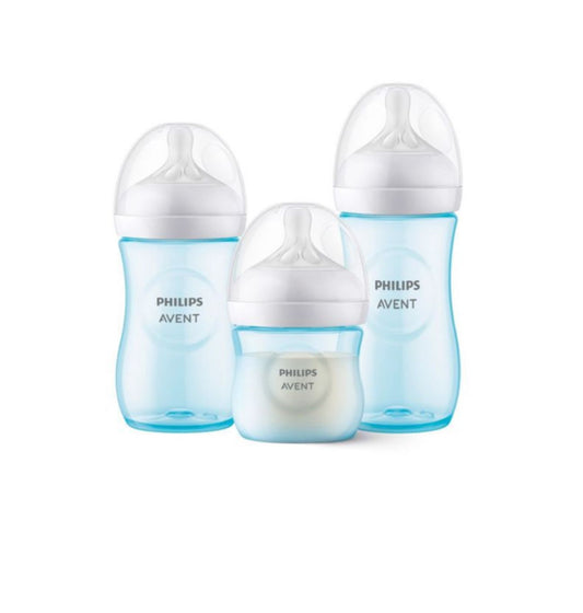 Set de mamaderas natural translucido Avent Celeste