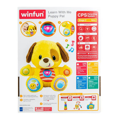 Peluche Perrito Aprende Conmigo Luz Y Sonido Winfun