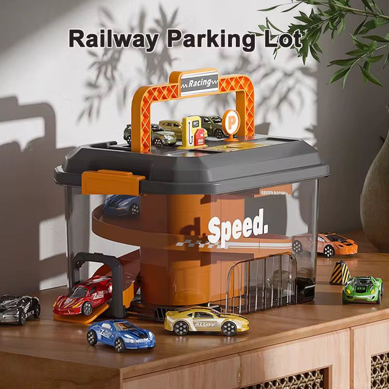 Pista Garage Con Maleta Y Autos Juguete