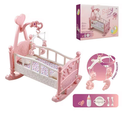 Cuna Mecedora Para Muñecas Con Accesorios Juguete