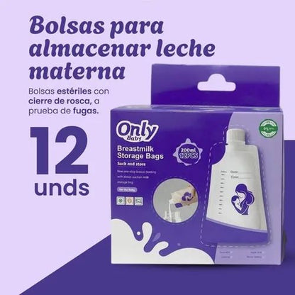 Bolsas De Almacenamiento Leche Materna Tapa Con Rosca 200ml