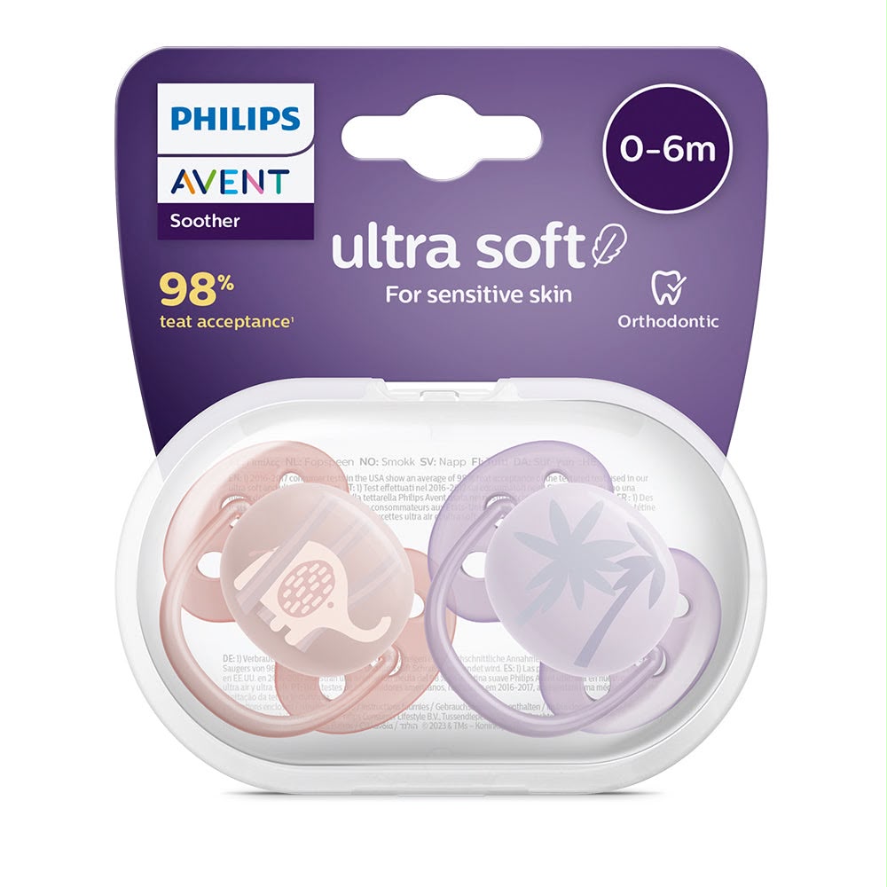 Chupete Ultra Soft 0-6 M niña Elefante
