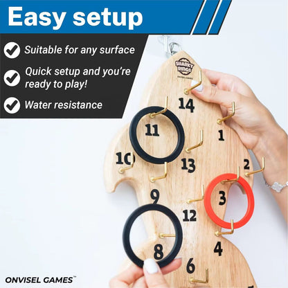 Juego De Lanzamiento Argollas Tira Aros Pared Tiburon