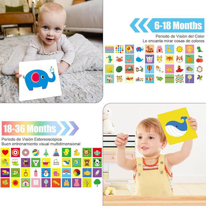 Set Tarjeta Estimulación Visual Cognitivas Bebé 0 -36 Meses