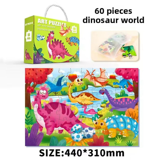 Rompecabezas Puzzle Para Niños 60 Piezas Dinosaurio