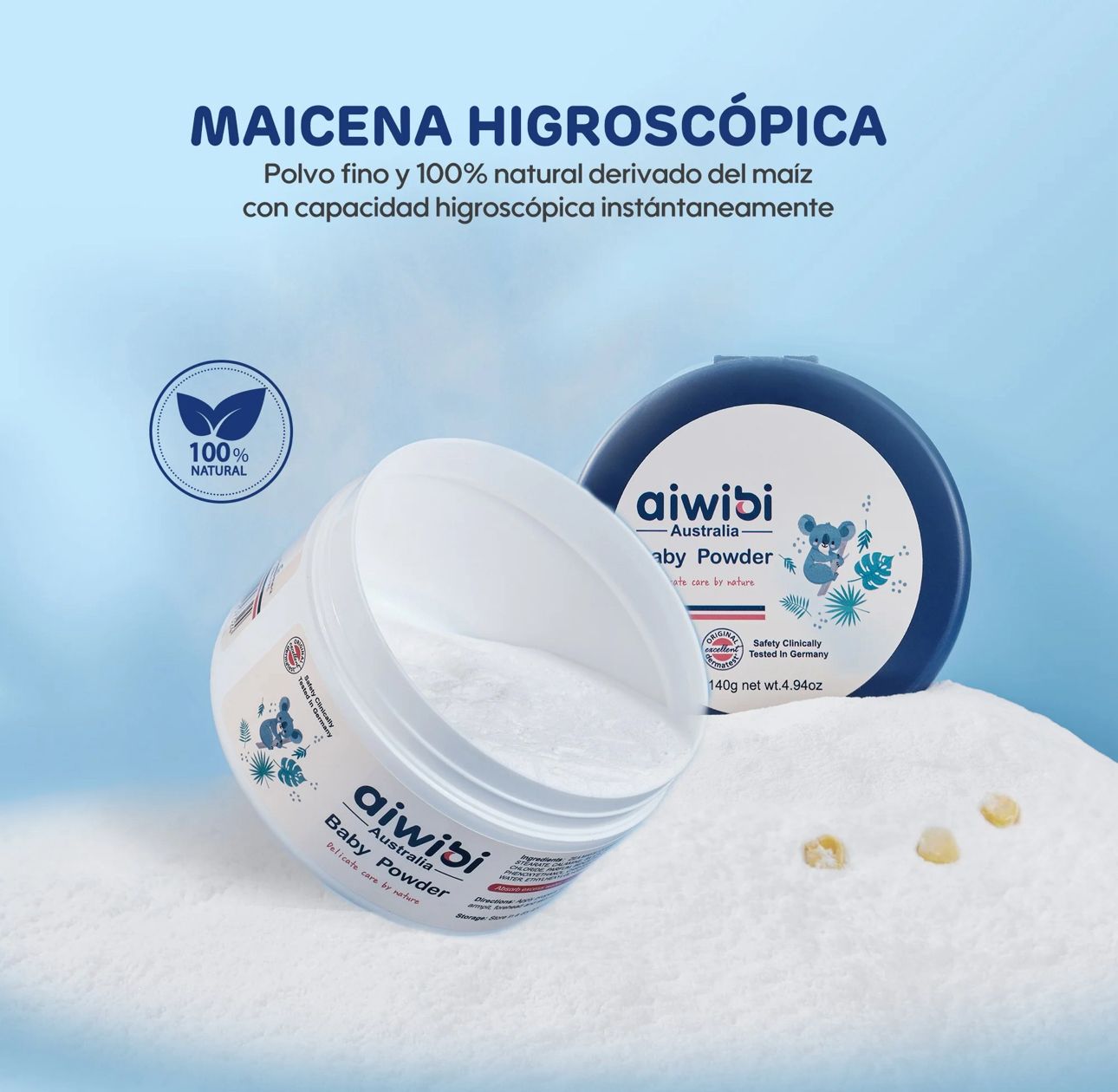 Polvo Corporal Para Bebe Sin Talco Aiwibi