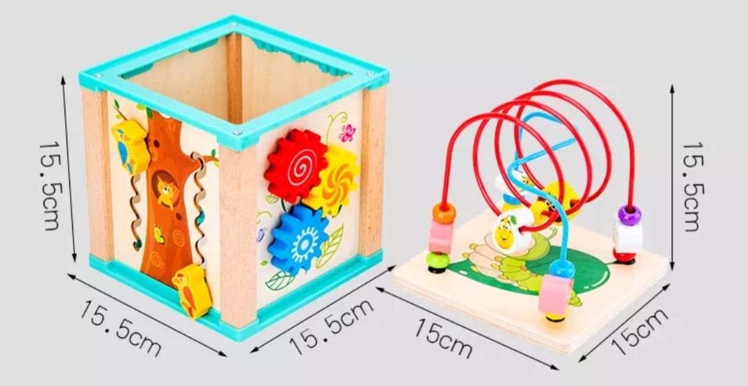 Cubo Didáctico Juguete De Madera Montessori Niños Infantil