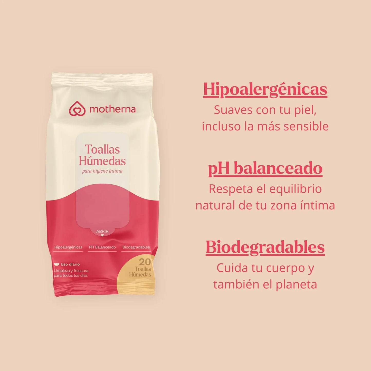 Toallitas Húmedas Higiene Íntimas Motherna 20und