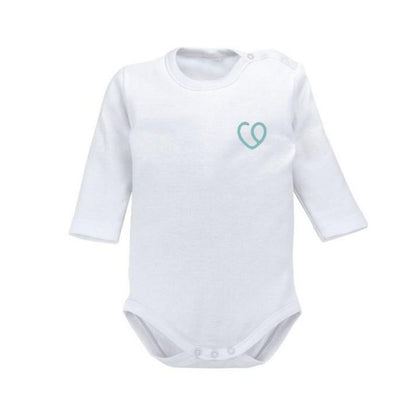 Bodys Manga Larga 3 Pzs Bebé Algodón Bambino Blanco