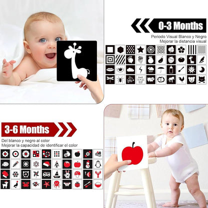 Set Tarjeta Estimulación Visual Cognitivas Bebé 0 -36 Meses