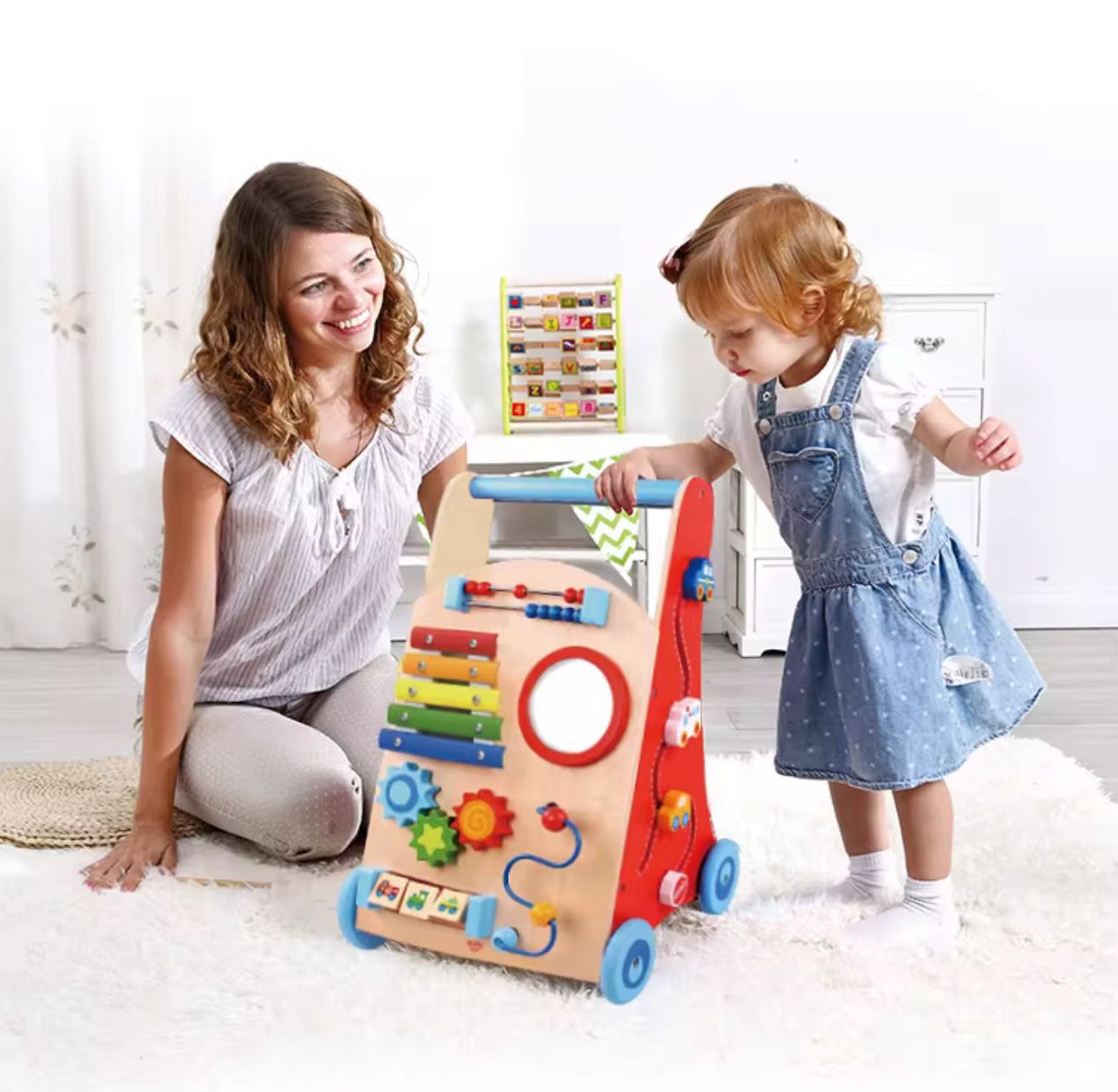 Caminador De Actividades Didactico Madera Bebe-niños