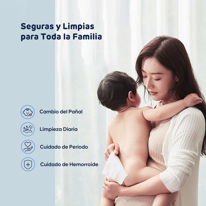 Toalla Humedas Aiwibi 99,91% Agua Tirar Wc Biodegradable