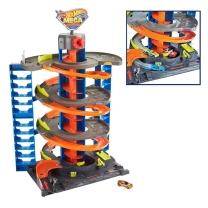 Mega Garage Pista De Juguete Con Un Auto Ascensor Giratorio