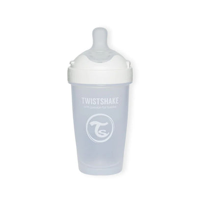 Mamadera Anticólico Twistshake Double Pro 260ml Blanco