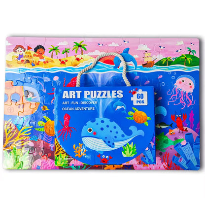 Rompecabezas Puzzle Para Niños 60 Piezas Animales Marinos