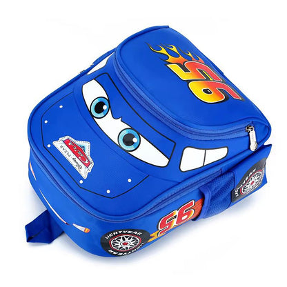 Mochila Cars Rayo Mcqueen Para Niños - Jardín - Escolar Azul