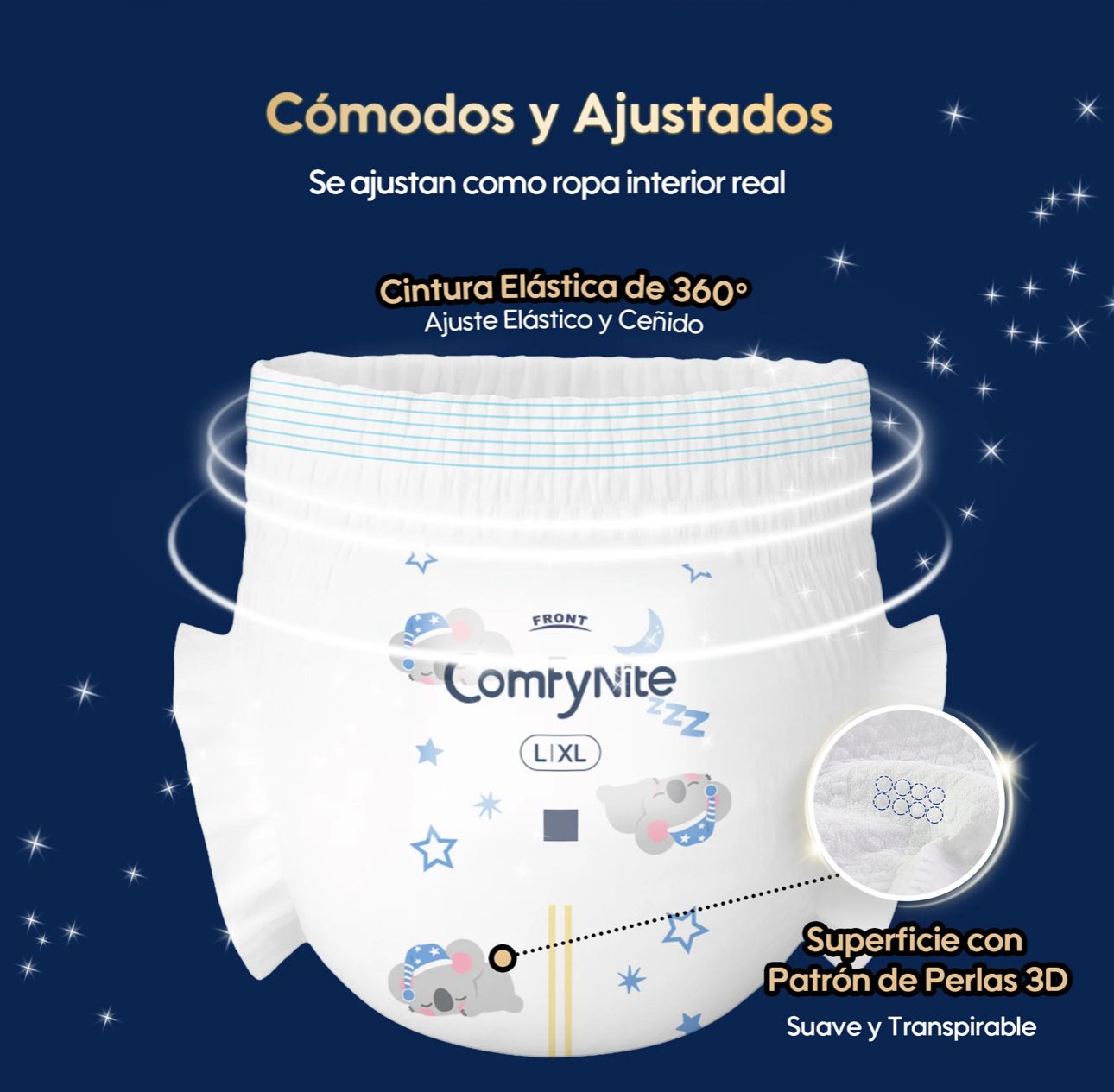 Pañales  Aiwibi Comfynite Pack X6 - talla P/M