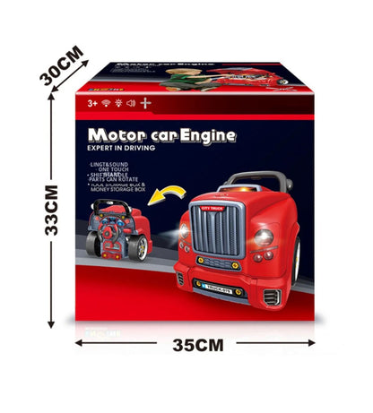 Juego Rol Mecánico Camión Rojo Armable Niños