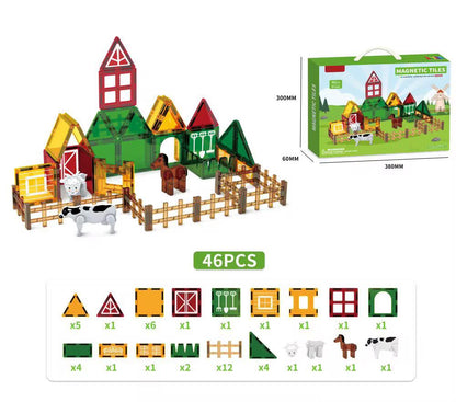 Juego De Imanes Magneticos Granja- Animales 46 Pzs