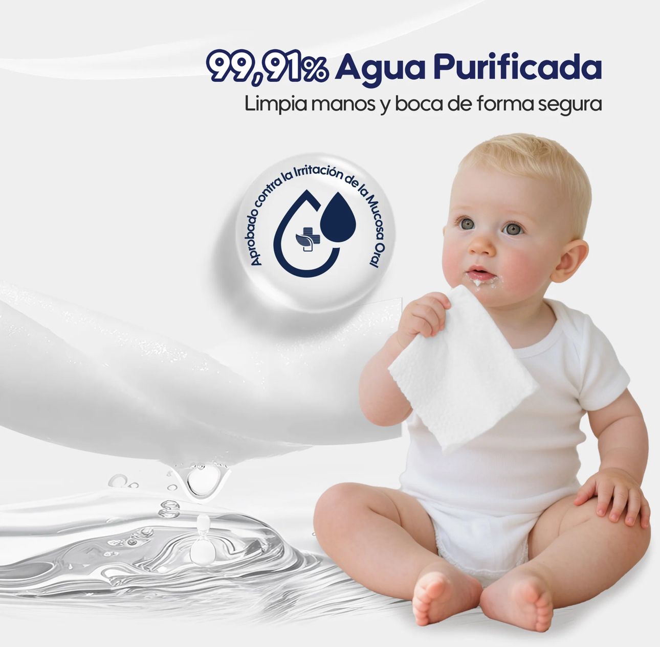 Pack Toallas Húmedas Premium Aiwibi 99,91%agua 4x40und