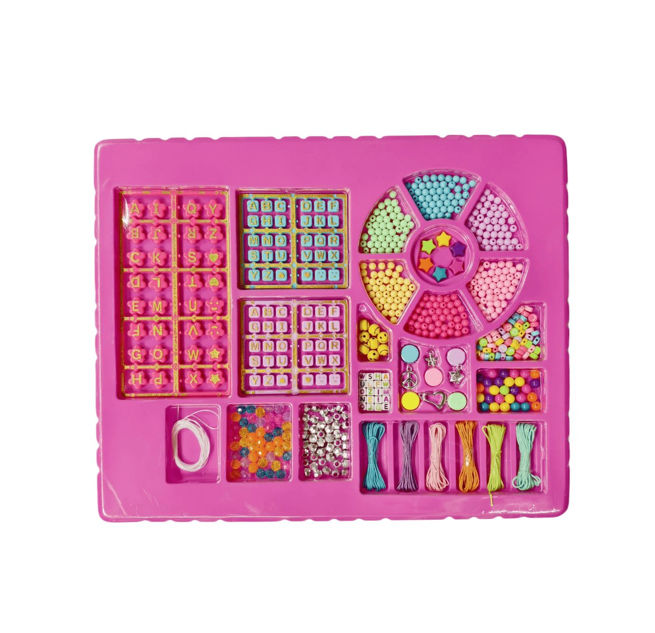 Set Juego Cuenta Y Mostacilla Pulseras-collares Niñas