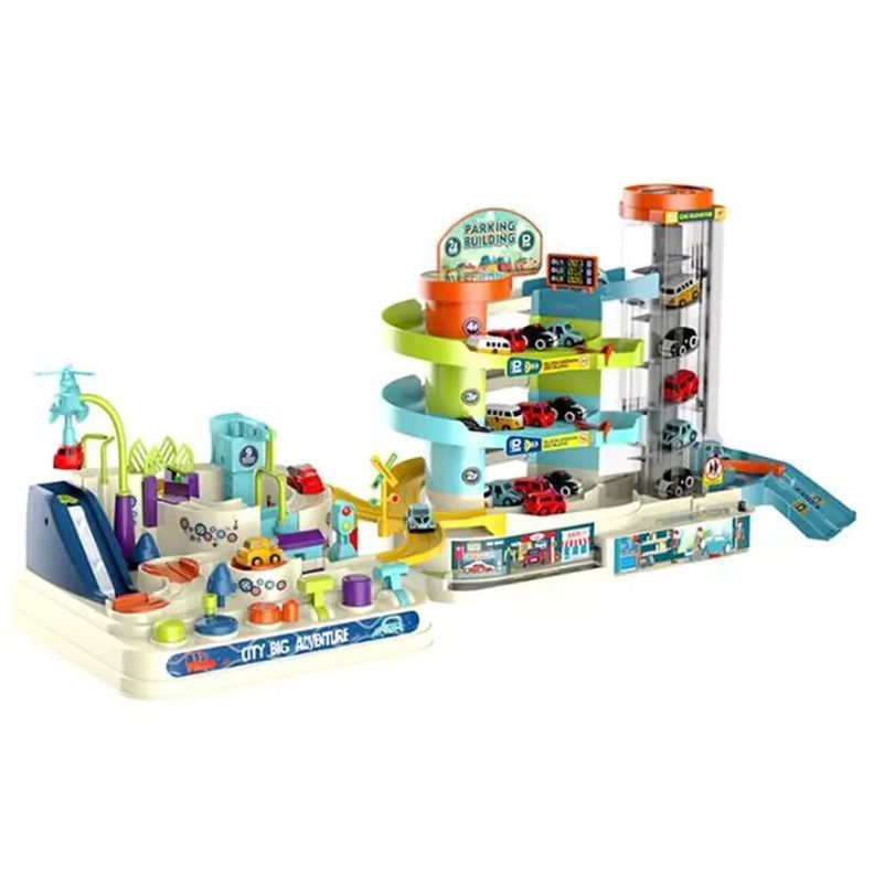 Juguete Ciudad Pista De Autos Y Estacionamiento Con Ascensor