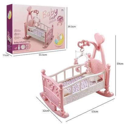 Cuna Mecedora Para Muñecas Con Accesorios Juguete