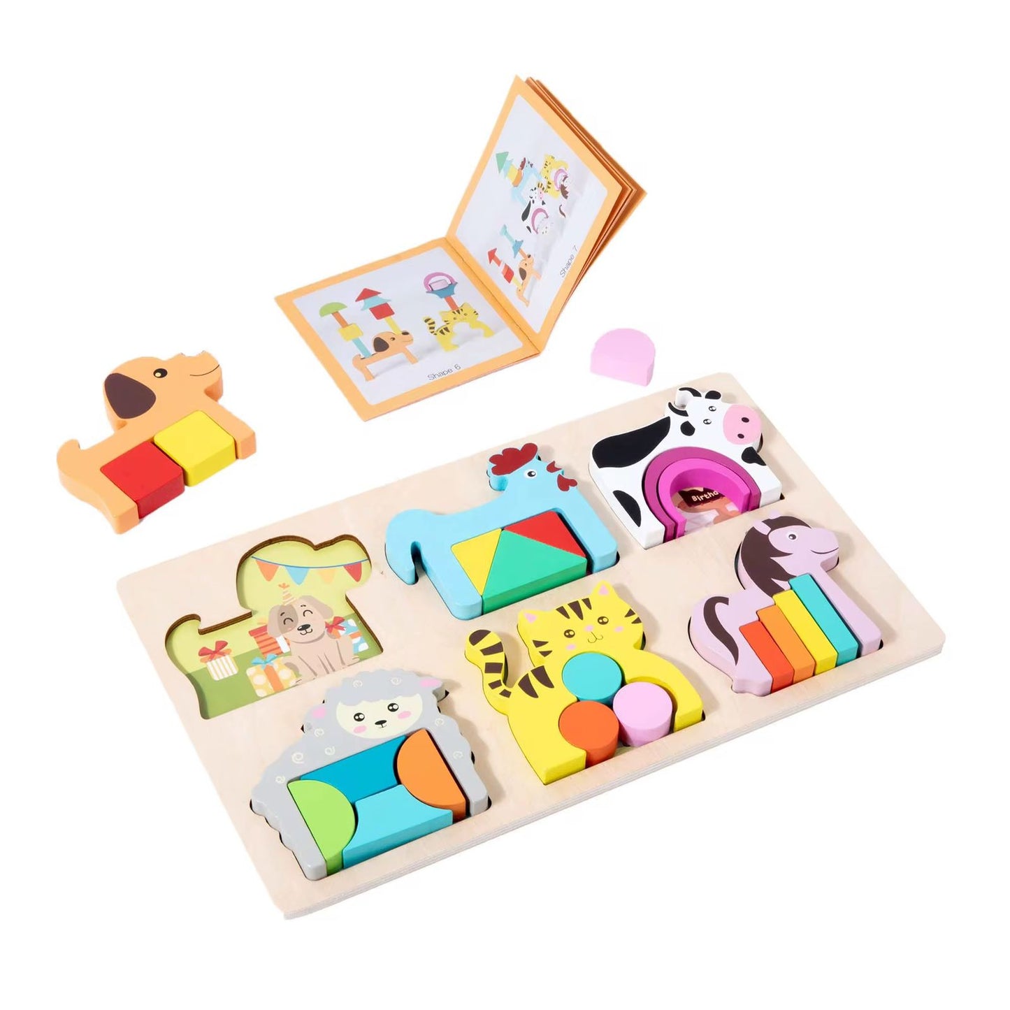 Tabla De Encaje Formas Animales Geometricos Y Patrones