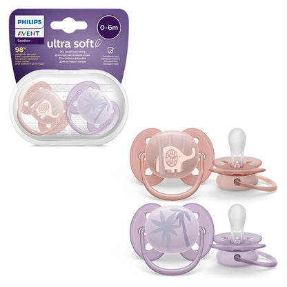Chupete Ultra Soft 0-6 M niña Elefante