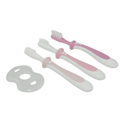 Set Cepillo Dental Pigeon 3 Etapas Aprendizaje Rosa