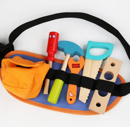 Juego Didáctico Cinturón De Herramientas Madera Niños