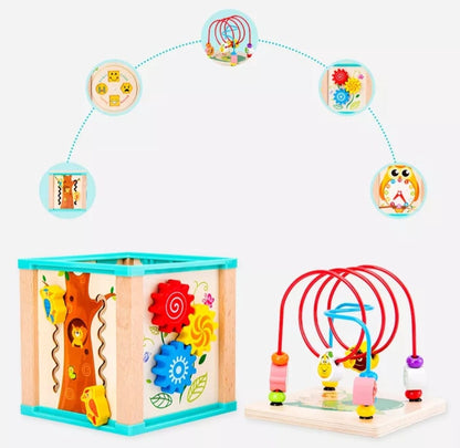 Cubo Didáctico Juguete De Madera Montessori Niños Infantil