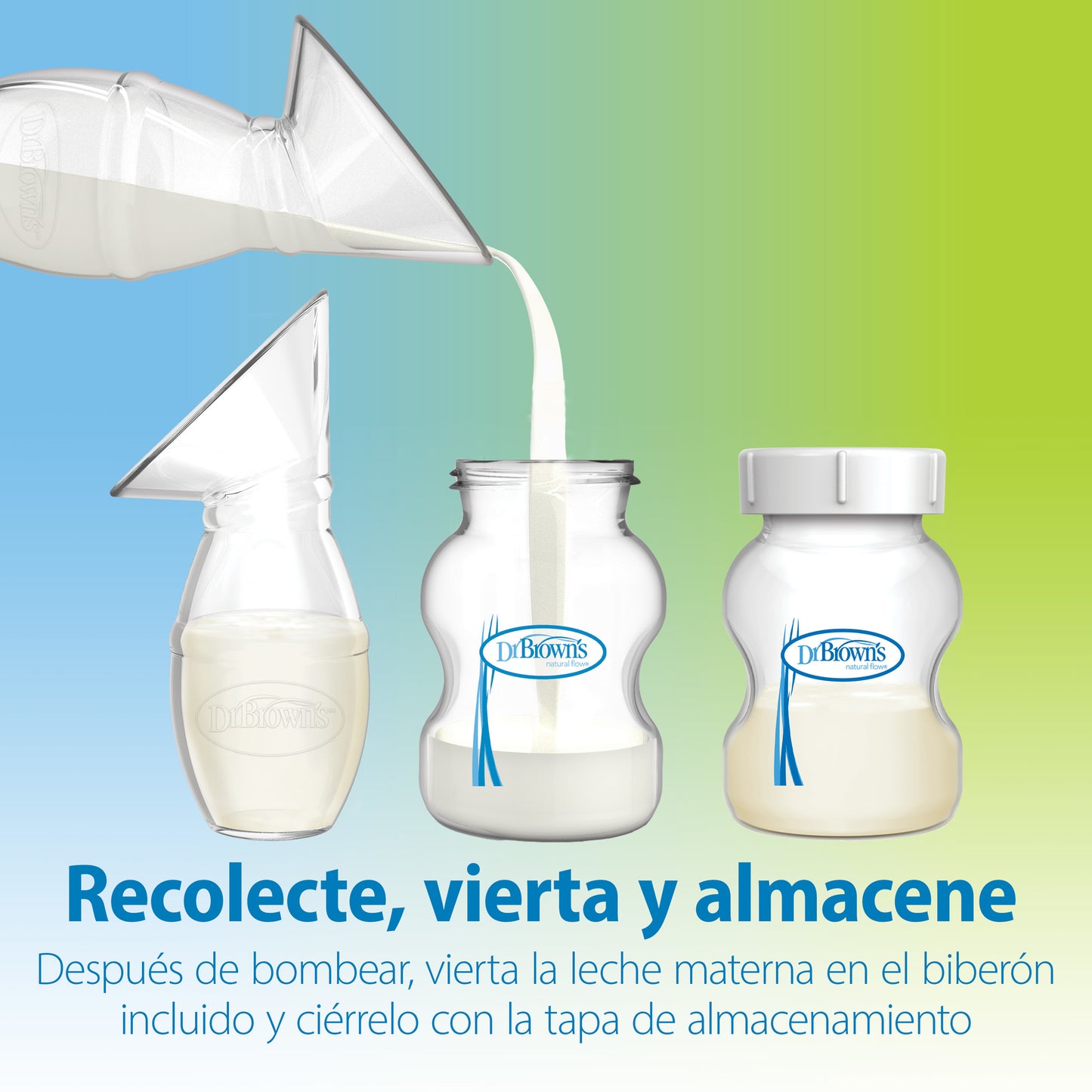Pack Recolector De Leche Manual Dr. Brown's + Mamadera 150ml