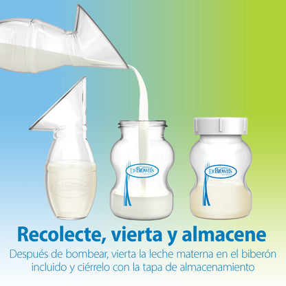 Pack Recolector De Leche Manual Dr. Brown's + Mamadera 150ml