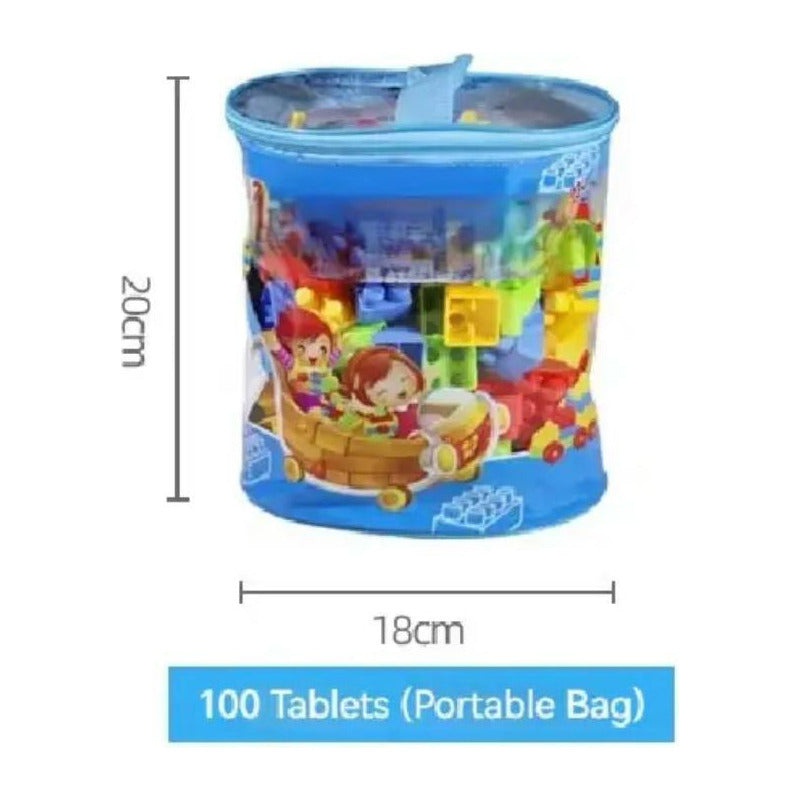 Juego De Bloques De Construcción 100pzs Niños Con Bolsa