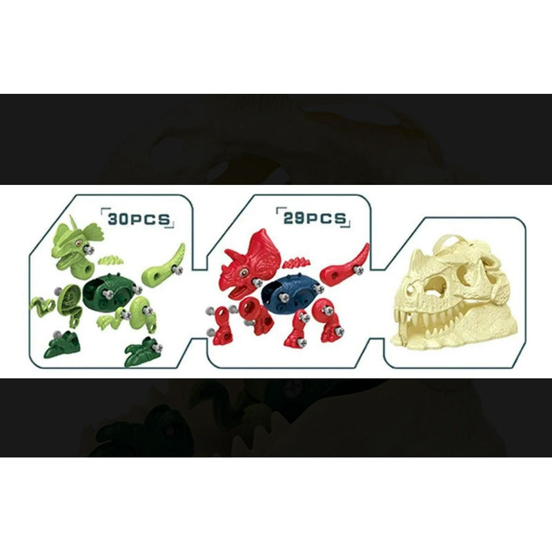 Juguete Didáctico Armable Dinosaurios Niños 60 Dinosaurios