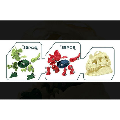 Juguete Didáctico Armable Dinosaurios Niños 60 Dinosaurios