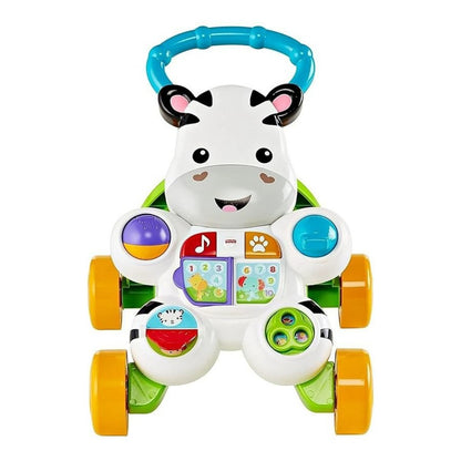 Caminador Andadera  Bebés Cebra De Aprendizaje Fisher Price Blanco
