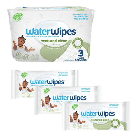 Toallas Húmedas Water Wipes Textura Pack (3 Paq X 60 Und)