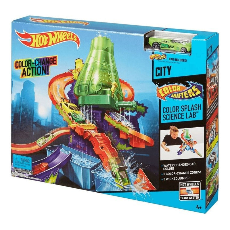 Hot Wheels City Pista De Juguete Laboratorio Científico Multicolor