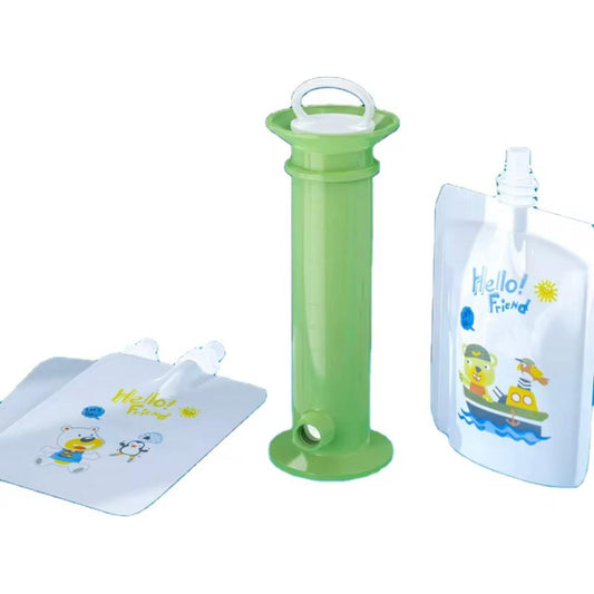 Dispensador De Papilla-compota +bolsa Almacenamiento Bebé