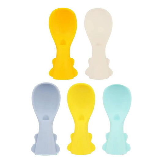 Pack 5 Cucharas De Silicona Para Bolsas De Papilla Niños Multicolor