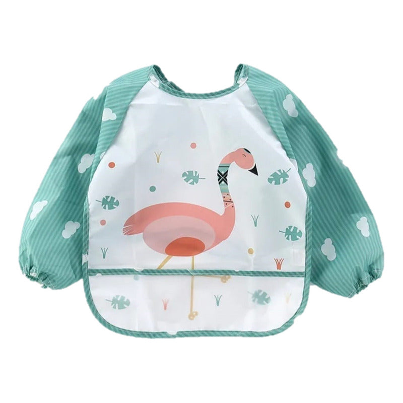 Delantal Babero Con Manga Impermeable Para Niños Animalitos