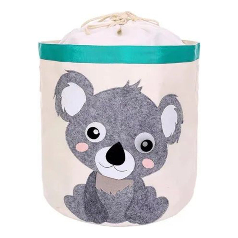 Organizador Redondo-cesta Juguetes Diseños Animalitos Niños